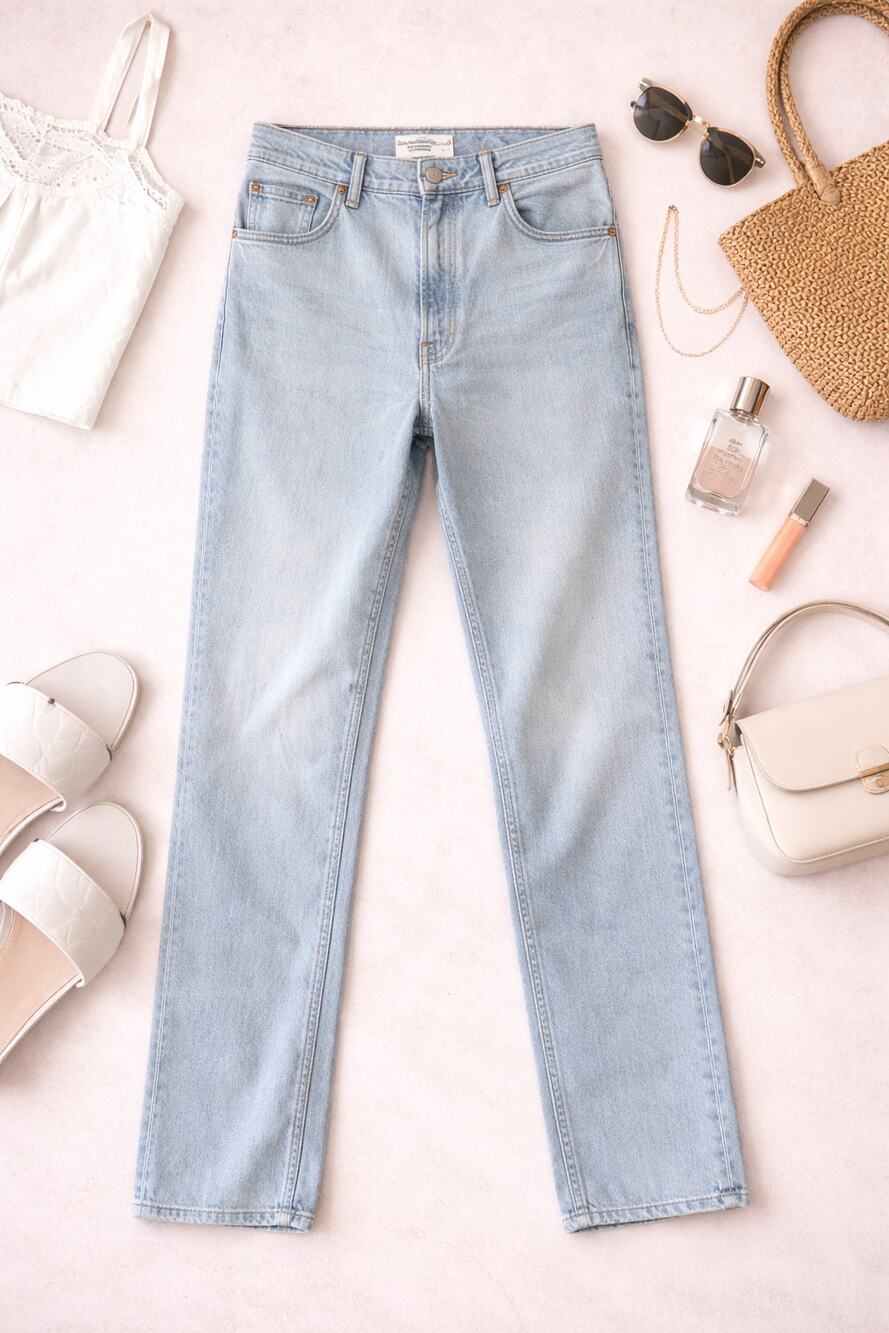 Abercrombie & Fitch Women's The Ankle Straight Ultra High Rise Jeans Blue 26/2L